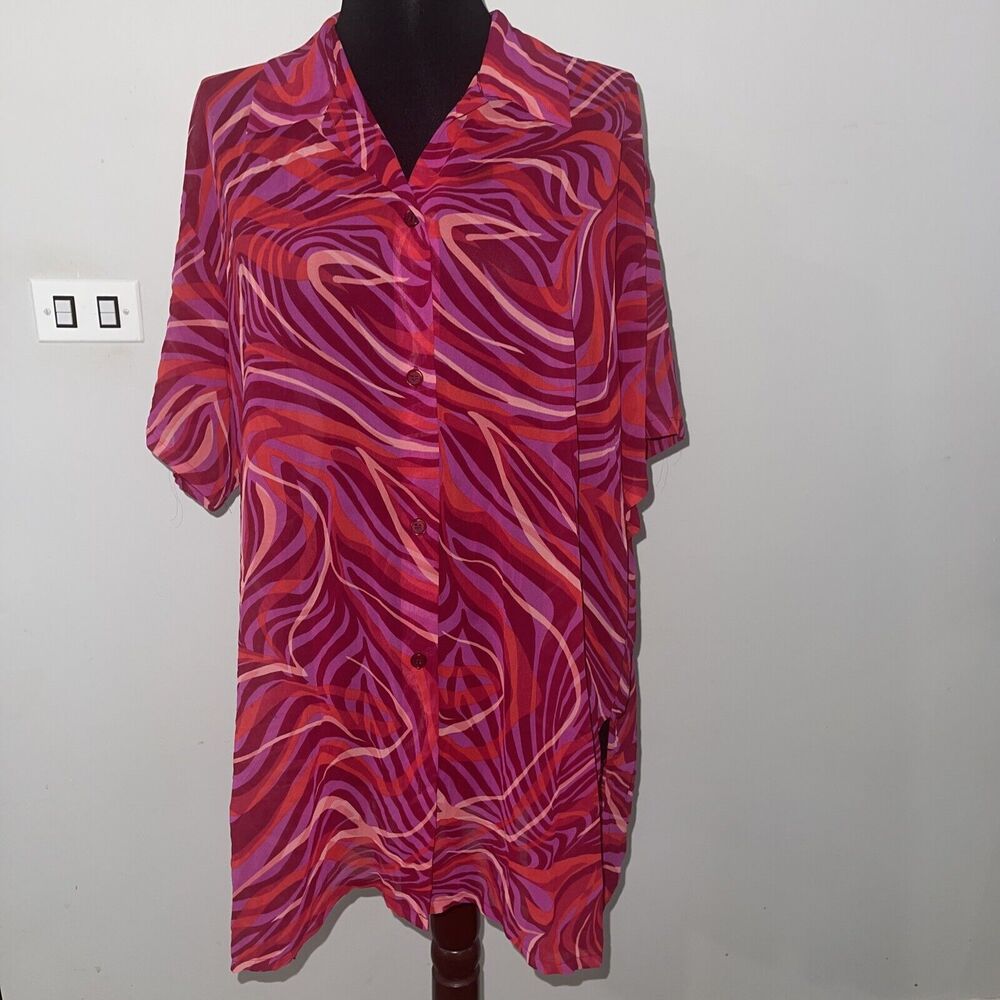 Victoria's Secret Size M Blouse Sheer Button Down
